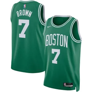 Classico Jaylen Brown Boston Celtics Nike Unisex Swingman Jersey Icon Edition Kelly Green  per la Gara Importante