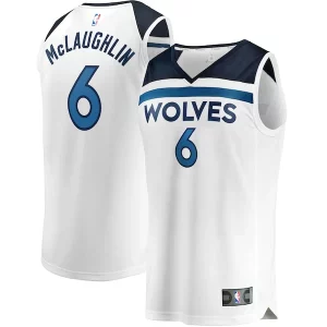 Raffinato Jordan McLaughlin Minnesota Timberwolves Youth Fast Break Replica Player Jersey Association Edition White  per la Gara Importante