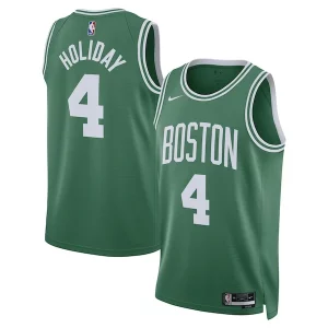 Accattivante Prestigioso Jrue Holiday Boston Celtics Nike Unisex Swingman Jersey Icon Edition Kelly Green  per la Gara Importante