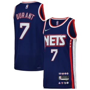 Stupendo Kevin Durant Brooklyn Nets Nike Swingman Player Jersey City Edition Blue/Gray  per la Gara Importante
