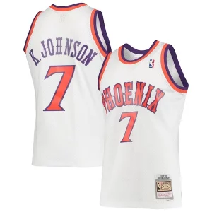 Pratico Delizioso Kevin Johnson Phoenix Suns 1988/89 Hardwood Classics Swingman Jersey White  per la Gara Importante