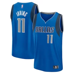 Sofisticato Ottimo Magnifico Kyrie Irving Dallas Mavericks Fast Break Replica Player Jersey Icon Edition Blue  per la Gara Importante