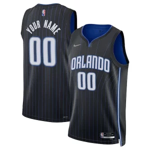 Meraviglioso Orlando Magic Nike 2021/22 Diamond Swingman Custom Jersey Icon Edition Black  per la Gara Importante