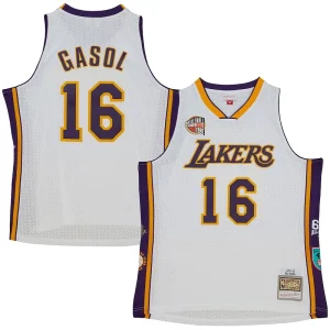 Ottimo Trendy Pau Gasol Los Angeles Lakers Unisex Hall of Fame Class of 2023 Throwback Swingman Jersey White  per la Gara Importante