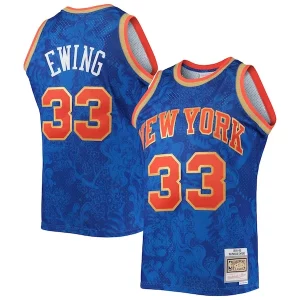 Splendido Robusto Patrick Ewing New York Knicks Hardwood Classics 1991/92 Lunar New Year Swingman Jersey Blue  per la Gara Importante