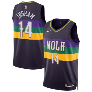 Carino Brandon Ingram New Orleans Pelicans Nike Unisex 2022/23 Swingman Jersey City Edition Purple  per la Gara Importante