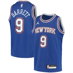 Bellissimo Magnifico RJ Barrett New York Knicks Jordan Brand Youth 2020/21 Swingman Player Jersey Statement Edition Blue  per la Gara Importante