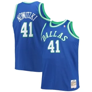 Meraviglioso Dirk Nowitzki Dallas Mavericks Big & Tall 1998/99 Hardwood Classics Swingman Jersey Blue  per la Gara Importante