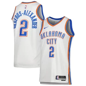 Versatile Raffinato Shai Gilgeous Alexander Oklahoma City Thunder Nike Unisex Swingman Jersey Association Edition White  per la Gara Importante