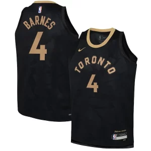 Moderno Classico Scottie Barnes Toronto Raptors Nike Youth 2022/23 Swingman Jersey City Edition Black  per la Gara Importante