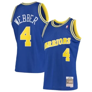 Bellissimo Splendido Fantastico Chris Webber Golden State Warriors 1993/94 Hardwood Classics Swingman Jersey Royal  per la Gara Importante