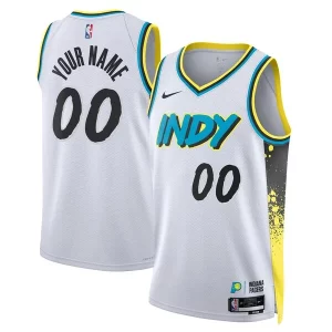 Comodo Incantevole Carino Indiana Pacers Nike Unisex 2024/25 Custom Swingman Jersey City Edition White  per la Gara Importante