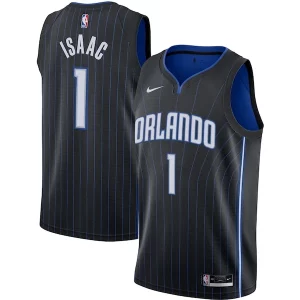 Bellissimo Delizioso Jonathan Isaac Orlando Magic Nike Swingman Jersey Black Icon Edition  per la Gara Importante
