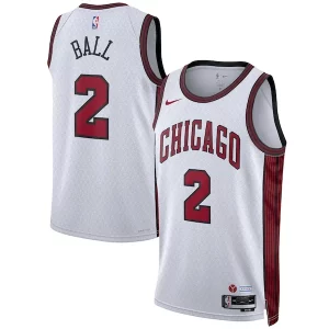 Sofisticato Moderno Lonzo Ball Chicago Bulls Nike Unisex 2022/23 Swingman Jersey City Edition White  per la Gara Importante