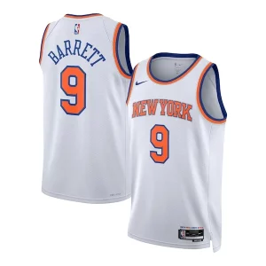 Attraente Classico Raffinato RJ Barrett New York Knicks Nike Unisex Swingman Jersey Association Edition White  per la Gara Importante