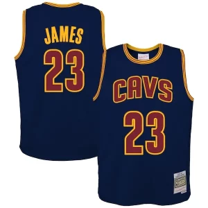 Delizioso LeBron James Cleveland Cavaliers Youth 2008/09 Hardwood Classics Swingman Jersey Navy  per la Gara Importante