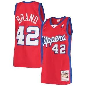 Incantevole Elton Brand LA Clippers Hardwood Classics Swingman Jersey Red  per la Gara Importante