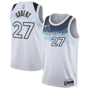 Duraturo Bellissimo Rudy Gobert Minnesota Timberwolves Nike Unisex 2024/25 Swingman Player Jersey City Edition White  per la Gara Importante