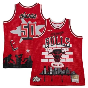 Meraviglioso Duraturo Chicago Bulls x Tats Cru Hardwood Classics Fashion Jersey Red  per la Gara Importante