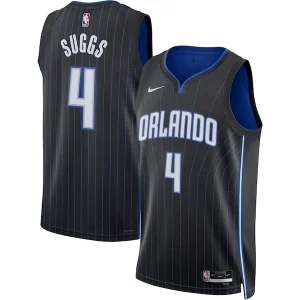 Versatile Raffinato Jalen Suggs Orlando Magic Nike Unisex Swingman Jersey Icon Edition Black/White  per la Gara Importante