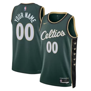 Eccezionale Prestigioso Boston Celtics Nike Unisex 2022/23 Swingman Custom Jersey City Edition Kelly Green  per la Gara Importante