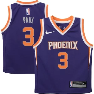Pratico Accattivante Chris Paul Phoenix Suns Nike Preschool 2021/22 Replica Jersey Icon Edition Purple  per la Gara Importante