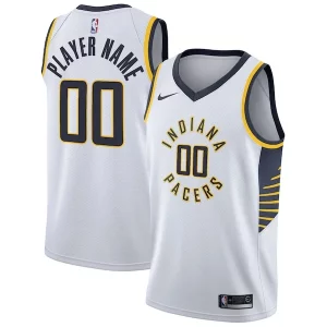 Eccezionale Indiana Pacers Nike 2020/21 Swingman Custom Jersey Association Edition White  per la Gara Importante