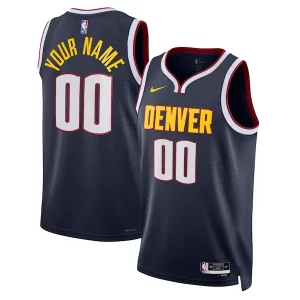 Bellissimo Denver Nuggets Nike Unisex Swingman Custom Jersey Navy Icon Edition  per la Gara Importante