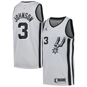 Carino Bellissimo Eccezionale Keldon Johnson San Antonio Spurs Nike Swingman Player Jersey Statement Edition Silver  per la Gara Importante