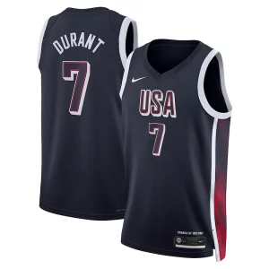 Elegante Kevin Durant USA #7 Nike 2024 Swingman Player Jersey Navy  per la Gara Importante