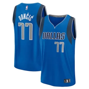 Bellissimo Classico Stupendo Luka Dončić Dallas Mavericks Fast Break Replica Player Jersey Icon Edition Blue  per la Gara Importante