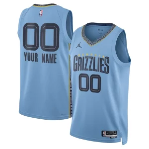Fantastico Sofisticato Memphis Grizzlies Jordan Brand Unisex 2022/23 Swingman Custom Jersey Statement Edition Blue  per la Gara Importante