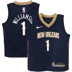 Elegante Moderno Zion Williamson New Orleans Pelicans Nike Preschool Swingman Player Jersey Icon Edition Navy  per la Gara Importante