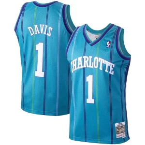 Duraturo Baron Davis Charlotte Hornets 1999/00 Hardwood Classics Swingman Jersey Teal  per la Gara Importante