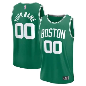 Lussuoso Boston Celtics Fast Break Custom Jersey Icon Edition Kelly Green/White/Black  per la Gara Importante
