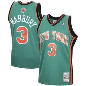 Meraviglioso Stephon Marbury New York Knicks 2001/02 Hardwood Classics Swingman Jersey Green  per la Gara Importante