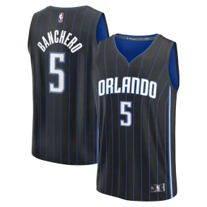 Cool Pratico Fantastico Paolo Banchero Orlando Magic Fast Break Replica Player Jersey Icon Edition Black  per la Gara Importante