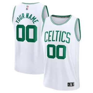 Delizioso Boston Celtics Fast Break Custom Jersey Association Edition White/Kelly Green/Black  per la Gara Importante