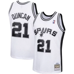 Robusto Tim Duncan San Antonio Spurs 1998/99 Hardwood Classics Swingman Jersey White  per la Gara Importante