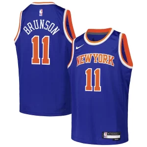 Moderno Eccezionale Incantevole Jalen Brunson New York Knicks Nike Youth Swingman Jersey Icon Edition Blue  per la Gara Importante