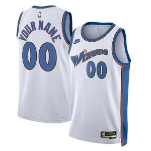 Trendy Washington Wizards Nike Unisex 2022/23 Custom Swingman Jersey Classic Edition White  per la Gara Importante