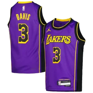 Delizioso Anthony Davis Los Angeles Lakers Jordan Brand Youth Swingman Jersey Statement Edition Purple  per la Gara Importante