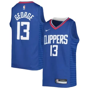 Carino Eccezionale Classico Paul George LA Clippers Nike Youth 2021/22 Diamond Swingman Jersey Icon Edition Royal  per la Gara Importante