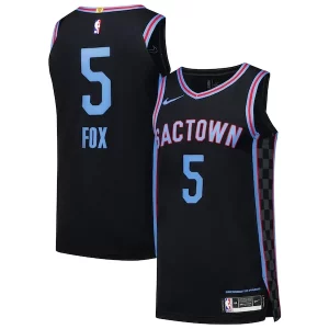 Cool Incantevole De'Aaron Fox Sacramento Kings Nike Authentic Player Jersey City Edition Black  per la Gara Importante