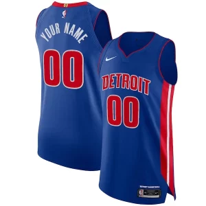 Stupendo Accattivante Detroit Pistons Nike Authentic Custom Jersey Blue Icon Edition  per la Gara Importante