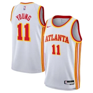 Duraturo Resistente Delizioso Trae Young Atlanta Hawks Nike Youth Swingman Jersey Association Edition White  per la Gara Importante