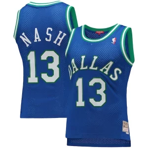 Fantastico Delizioso Steve Nash Dallas Mavericks Women's 1998/99 Hardwood Classics Swingman Jersey Blue  per la Gara Importante