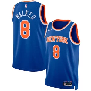 Resistente Kemba Walker New York Knicks Nike Unisex Swingman Jersey Icon Edition Blue  per la Gara Importante