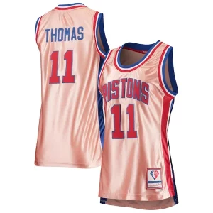 Moderno Isiah Thomas Detroit Pistons Women's 75th Anniversary Rose Gold 1982 Swingman Jersey Pink  per la Gara Importante