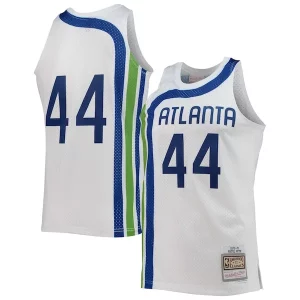 Elegante Pete Maravich Atlanta Hawks 1970/71 Hardwood Classics Swingman Jersey White  per la Gara Importante